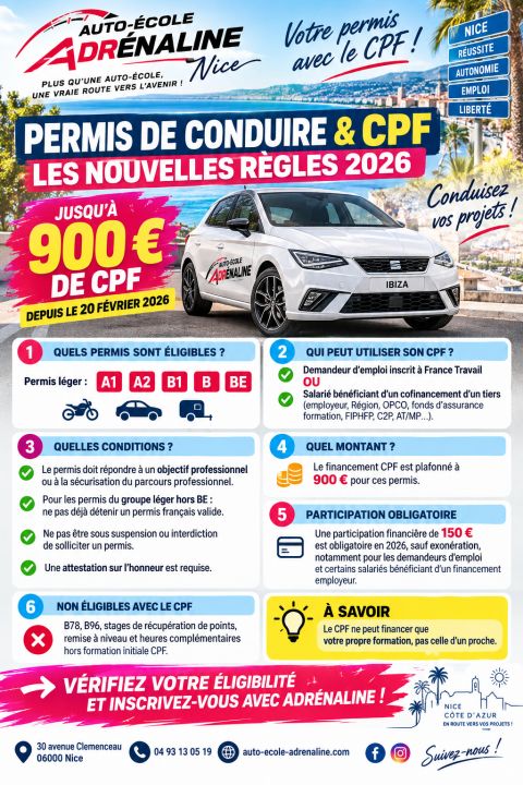 Votre permis de conduire et le CPF